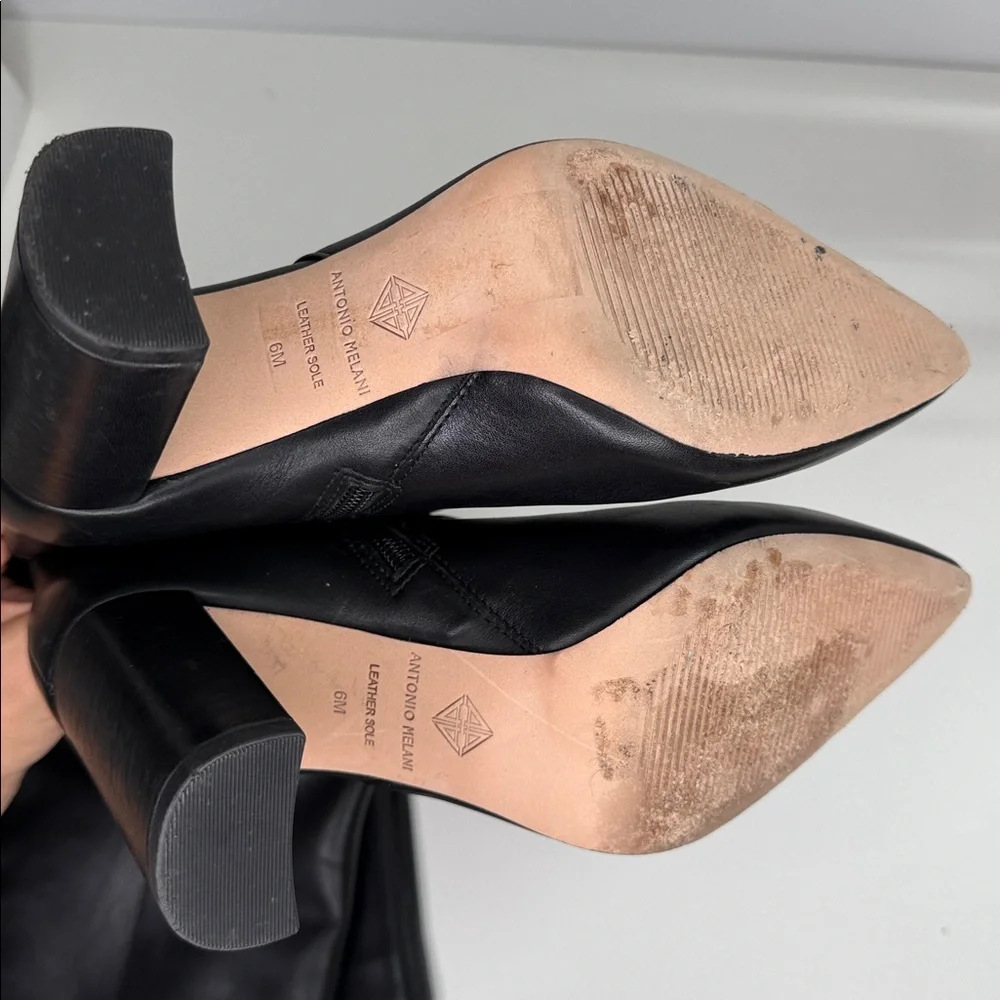 Antonio Melani Mckendra high heeled black riding boots calf boots black 6 - Picture 7 of 12